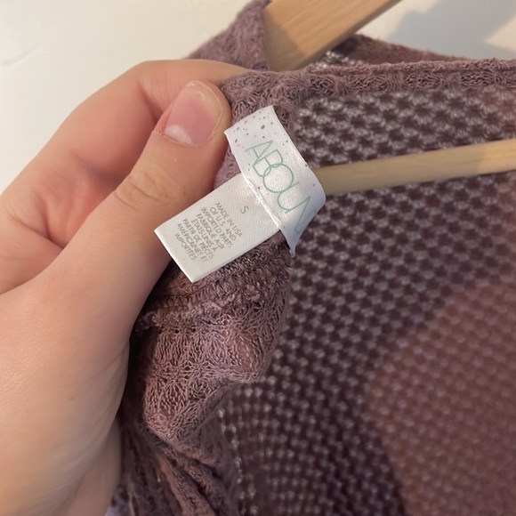 abound open back long sleeve waffle top - Picture 4 of 4